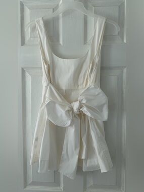 Ann Taylor Cream Bow Blouse